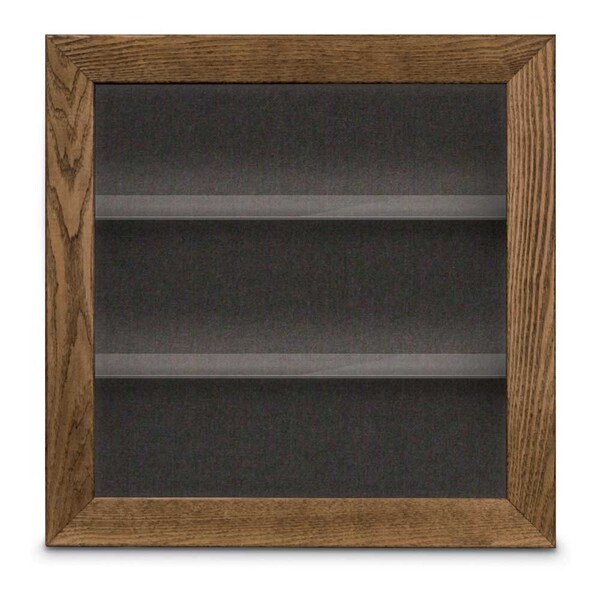 Outdoor Enclosed Combo Board, 42"x32", Black Frame/Burgundy & Rubber